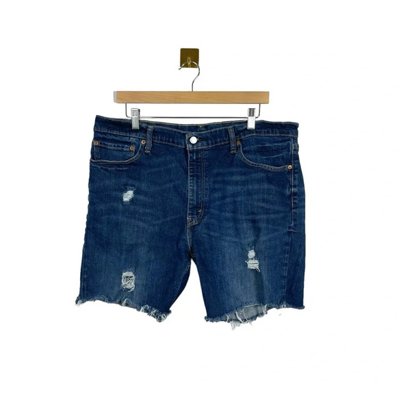 Levi’s Men’s 511 Distressed Denim Cutoff Shorts in Blue Size 40 - Picture 3 of 10